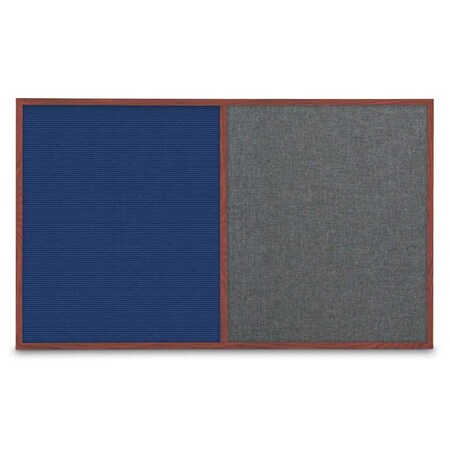 United Visual Products Enclosed Corkboard, 1 Door, 18"x24", 4" Fra, UV3400-BLACK-DBURGU UV3400-BLACK-DBURGU